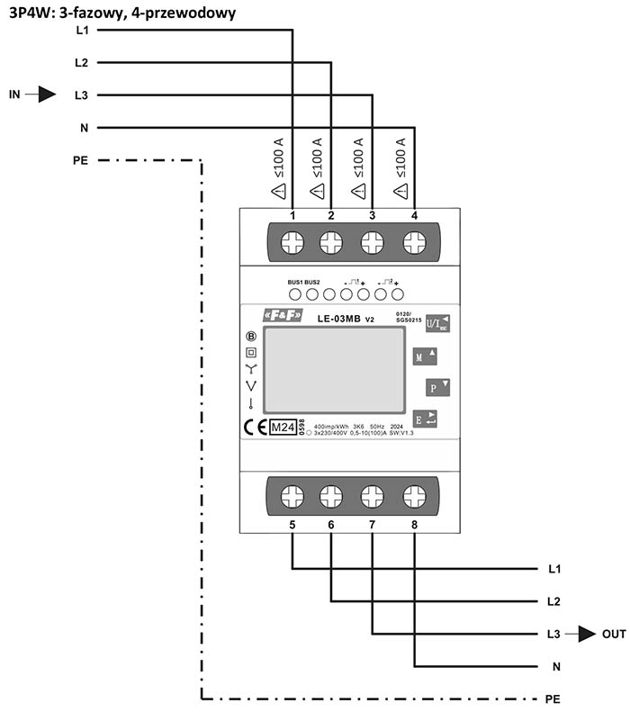 LE-03MB v.2 schematy podłączenia